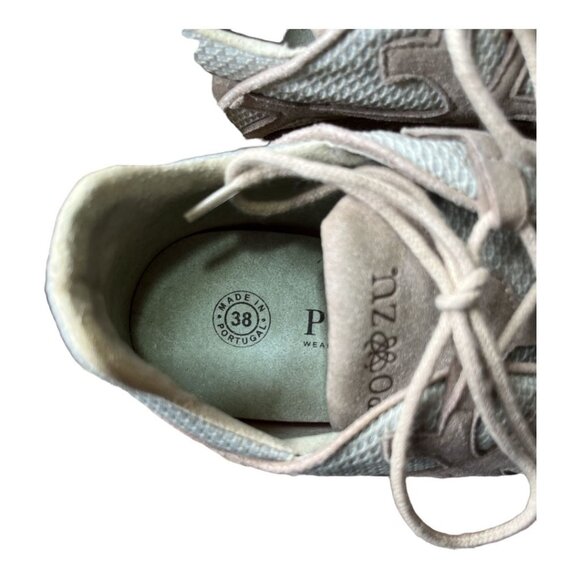 Po-Zu Beige Brisk Sneaker Eco Friendly Sneaker Made in Portugal Size 38W - Picture 5 of 7